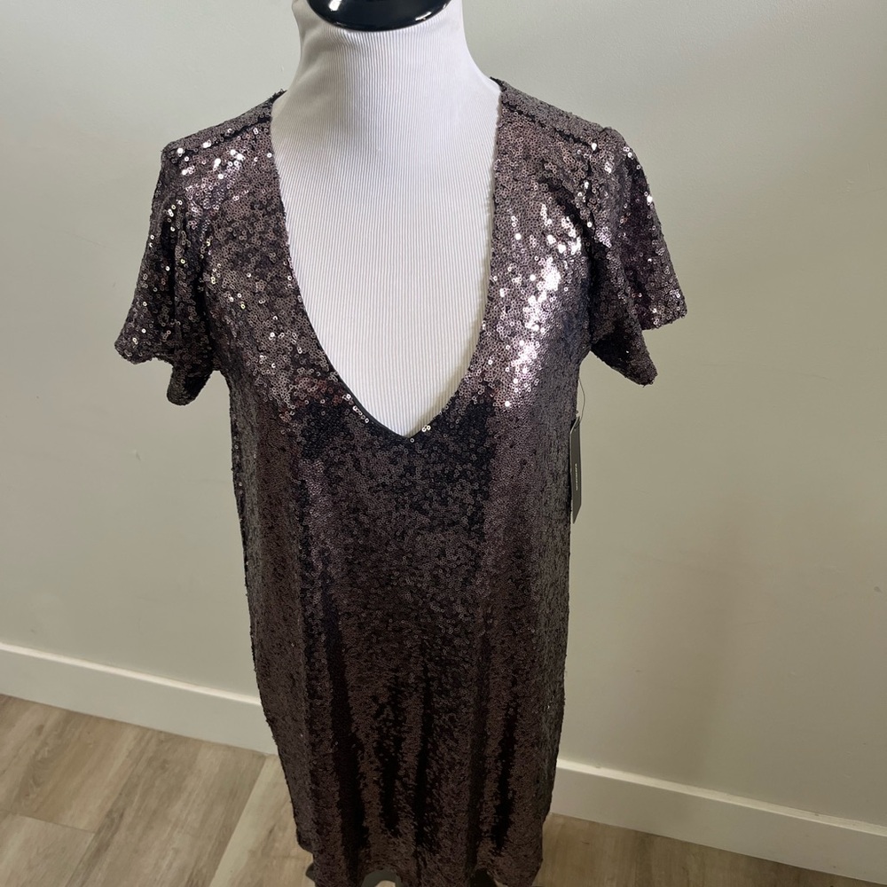 Lulu's Shimmering Purple Sequin Dress